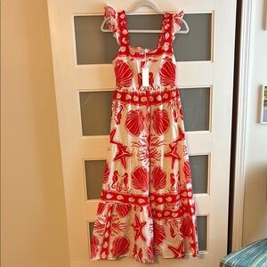 Moon River Red and White  Dress